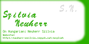 szilvia neuherr business card